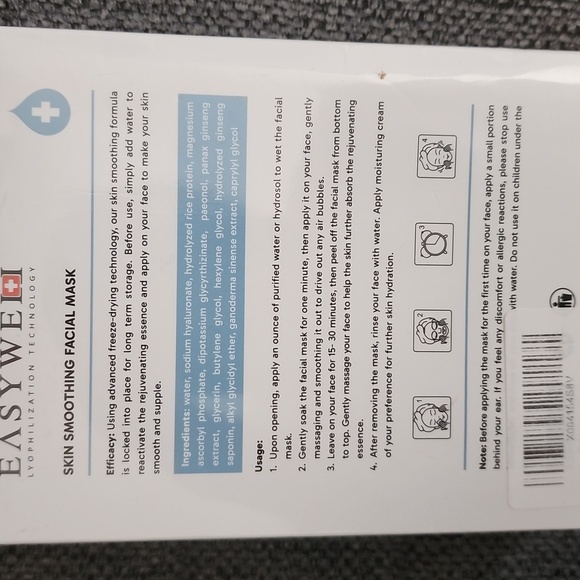 5pk Easywell Freeze-Dried Sheet Masks, Collagen Essence for Skincare & Beauty - Picture 9 of 9